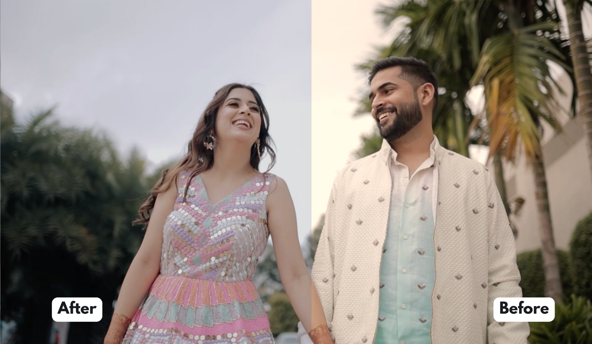 Pre-wedding evening frame